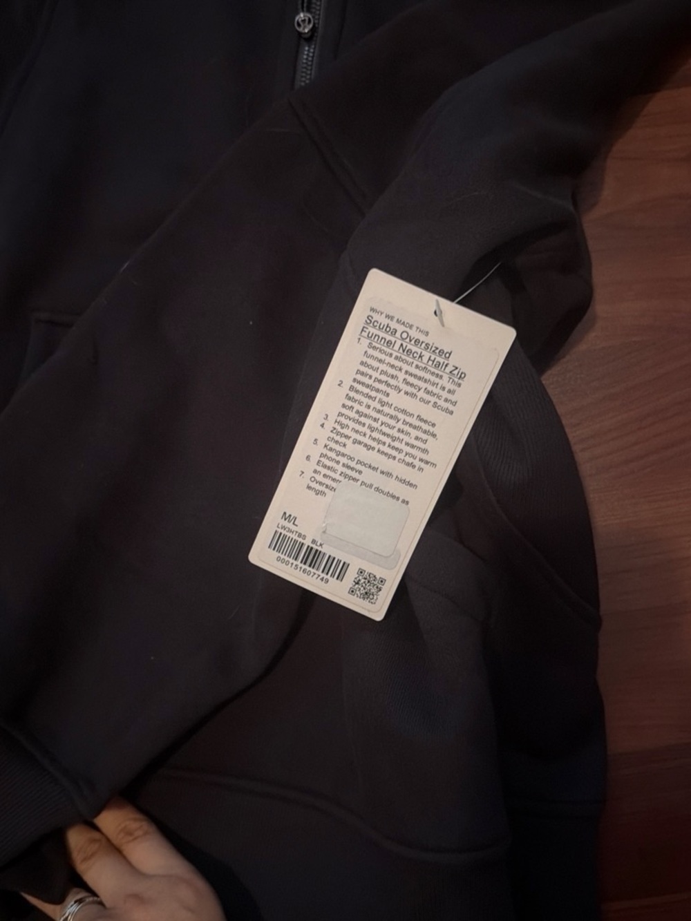 lululemon athletica Scuba Oversized Funnel Neck Half Zip - Black